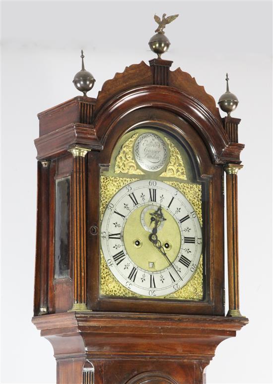 Edward Cooper, London. A George III mahogany eight day longcase clock, 7ft 6in.